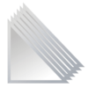 triangular mirror tiles 15x15 with facet 10 mm 6 pcs mirror tiles 15x15