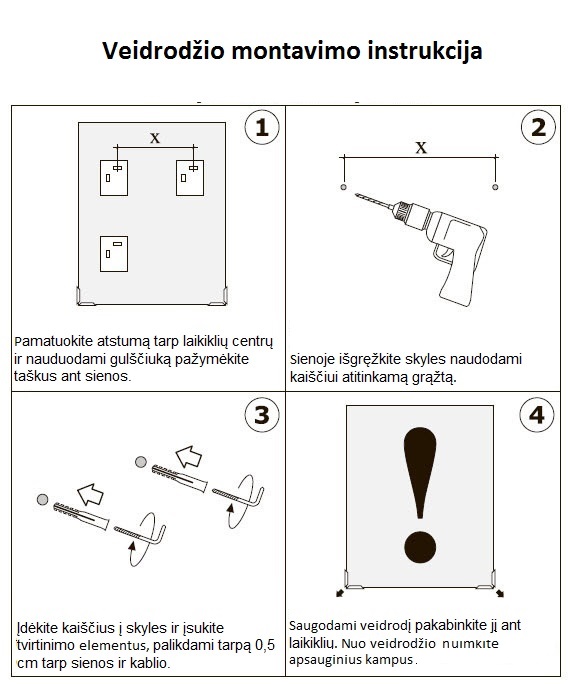 veidrodzio kabinimas