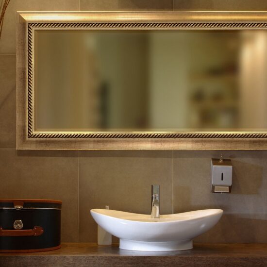 Bathroom mirror us frame
