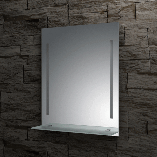 Mirrors with LED light and shelf