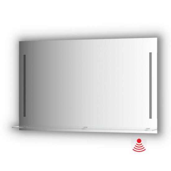Bathroom mirror with backlight, shelf and touch switch 120x75 cm LED, BY 2367