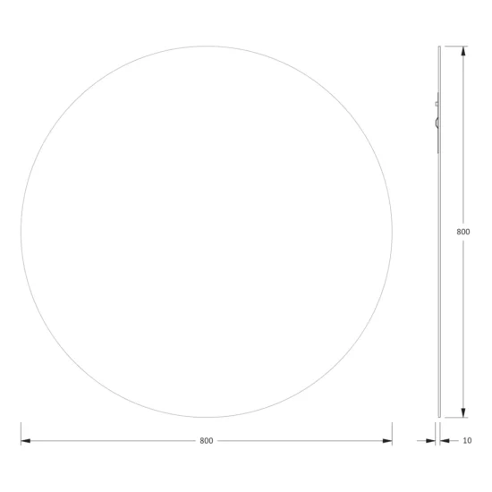 Apvalus veidrodis 80