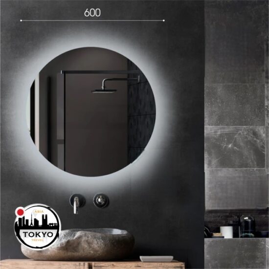 Apvalus 60 cm veidrodis su apsvietimu 