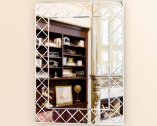 veidrodziai su graviruotu remu