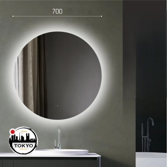 Apvalus 60 cm veidrodis su apšvietimu Tokyo 60