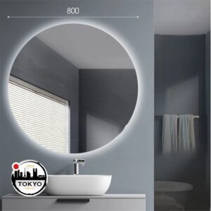 Apvalus 80 cm veidrodis su apsvietimu