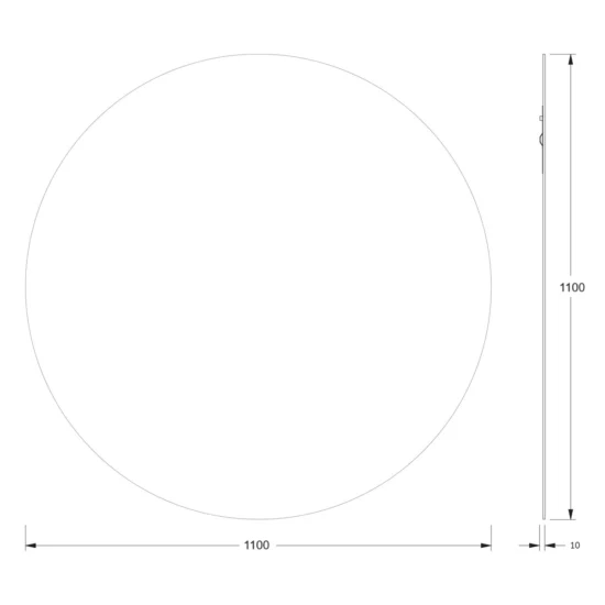 Apvalus veidrodis 110