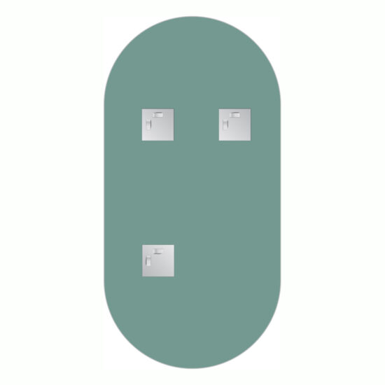 Ovalus veidrodis 40x80