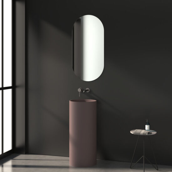 Ovalus veidrodis 50x100