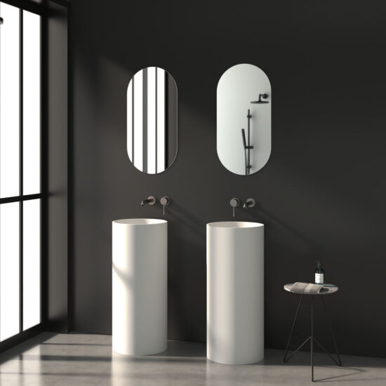 Ovalus veidrodis 40x80