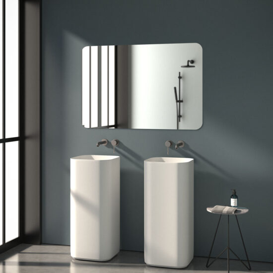 Veidrodis 80x120 uzapvalintais kampais