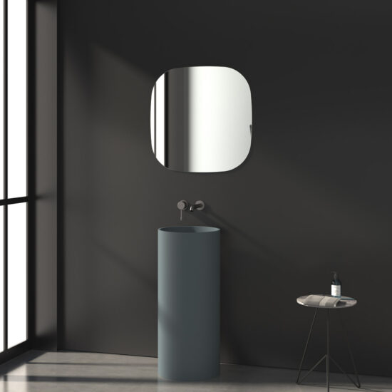 Mirror in rounded corners 70x70