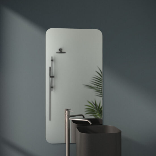 Mirror in rounded corners 60x120