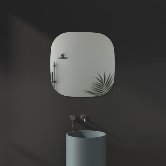 Mirror in rounded corners 70x70