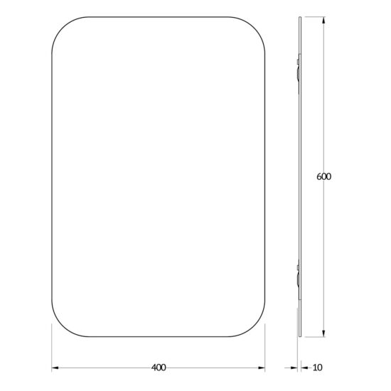 Veidrodis uzapvalintais kampais