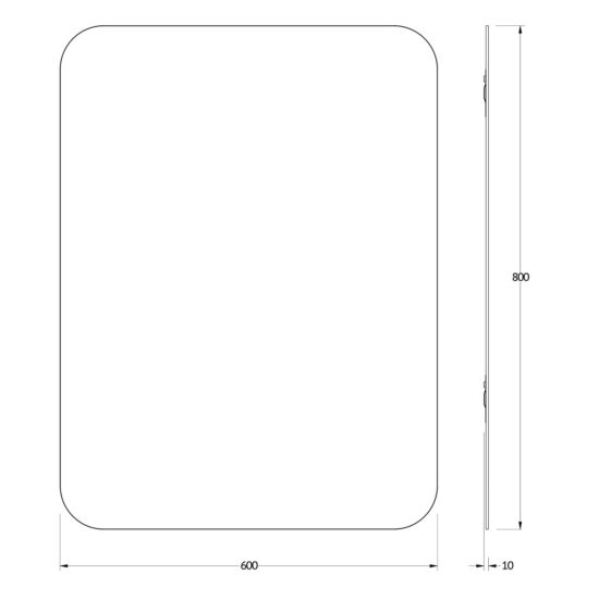 Veidrodis uzapvalintais kampais