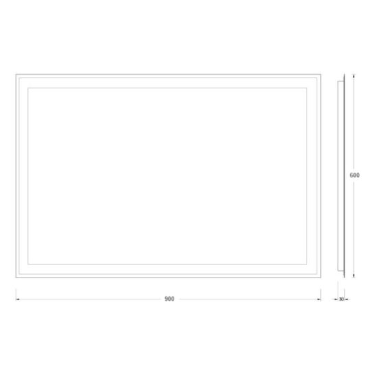 Veidrodis-60x90 su apsvietimu