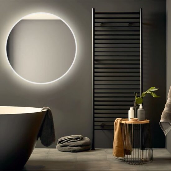 Round mirror with backlight