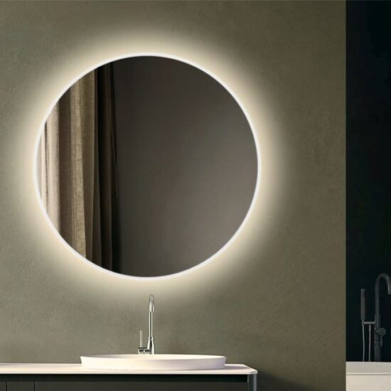 Round mirror with backlight