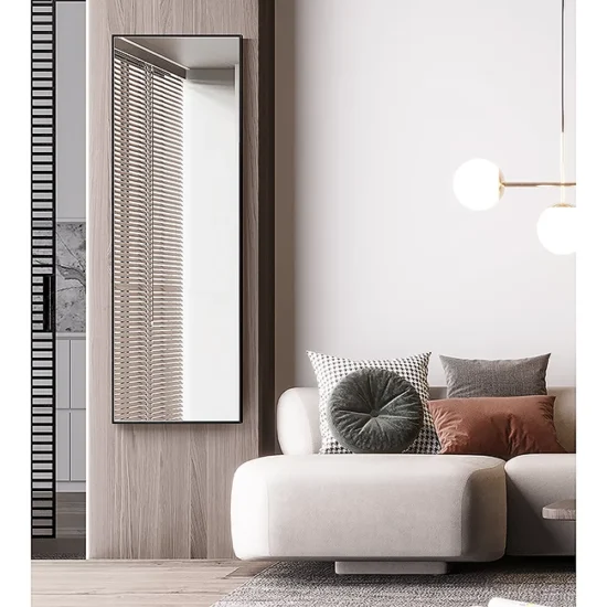 Mirror with black aluminium frame