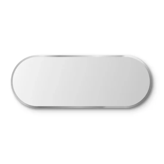 Ovalus veidrodis su facetu