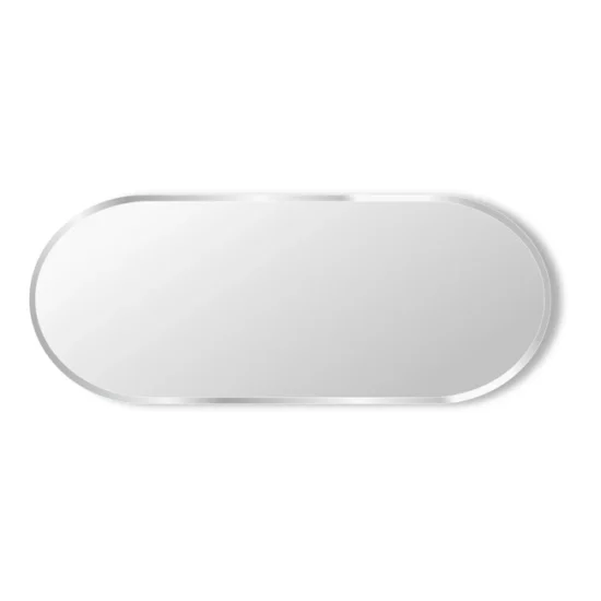 Ovalus veidrodis su facetu