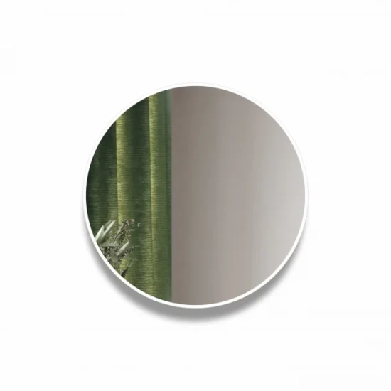 Apvalus veidrodis su baltu remu 50 cm