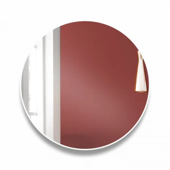 Apvalus veidrodis su baltu remeliu 100