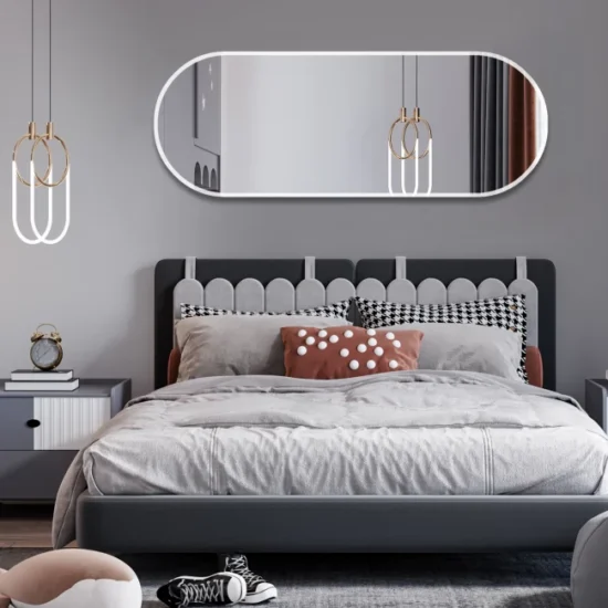 mirror with white frame