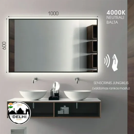 Veidrodis su led apsvietimu