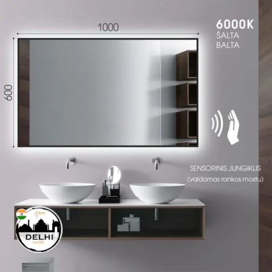 Veidrodis su led apsvietimu