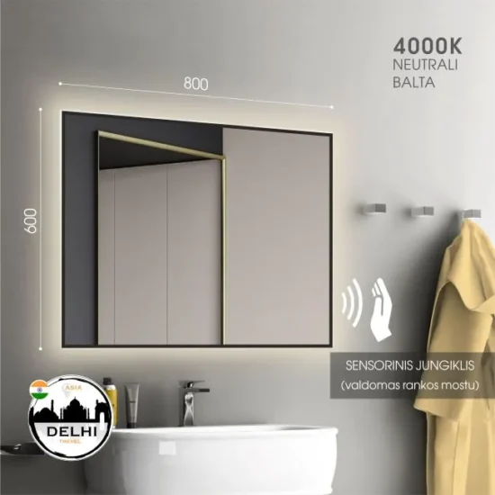 Veidrodis su led apsvietimu