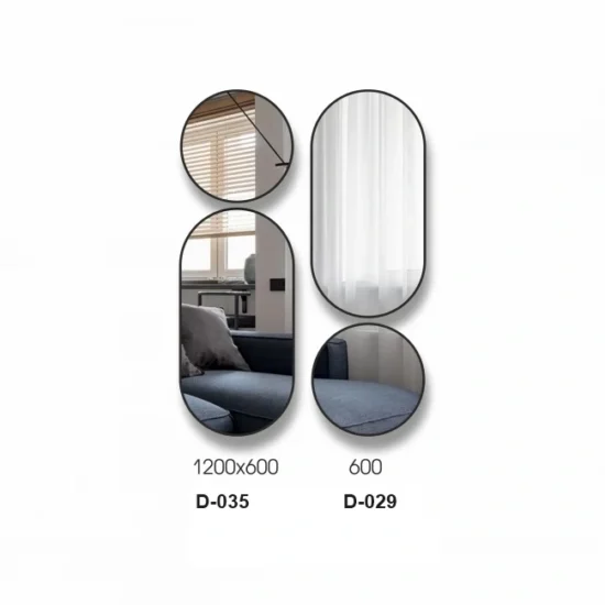 Apvalus veidrodziai su juodu remeliu