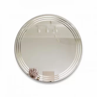 Apvalus graviruotas veidrodis 75 cm