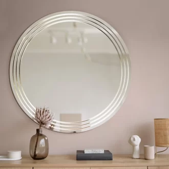 Apvalus graviruotas veidrodis 75 cm