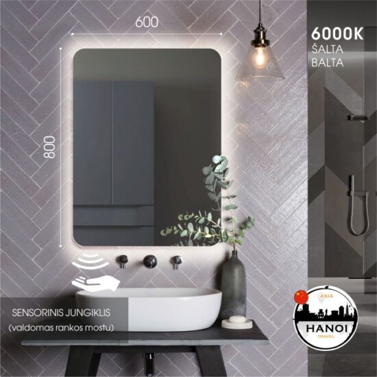 Vonios veidrodis uzapvalintais kampais