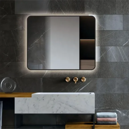 Veidrodis su juodu remu 100x80