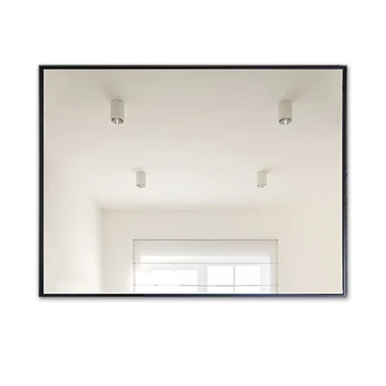 Mirror with black aluminium frame