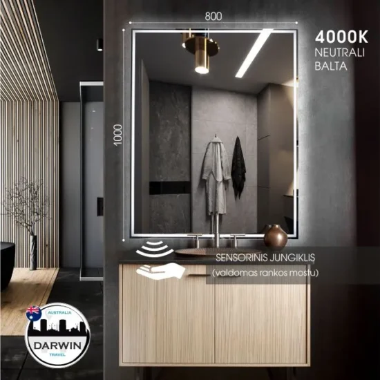 Mirror with backlight 100x80