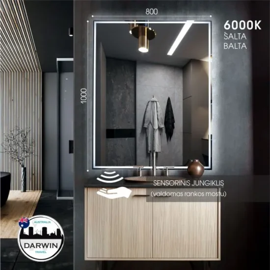 Mirror with backlight 100x80