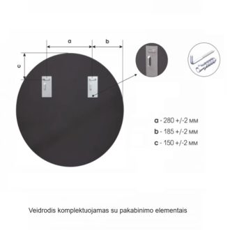 Apvalus veidrodis 65 cm