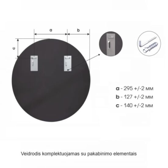 Apvalus veidrodis 55 G-054