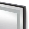 Mirror with backlight and black frame