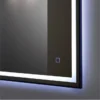 Mirror with backlight and black frame