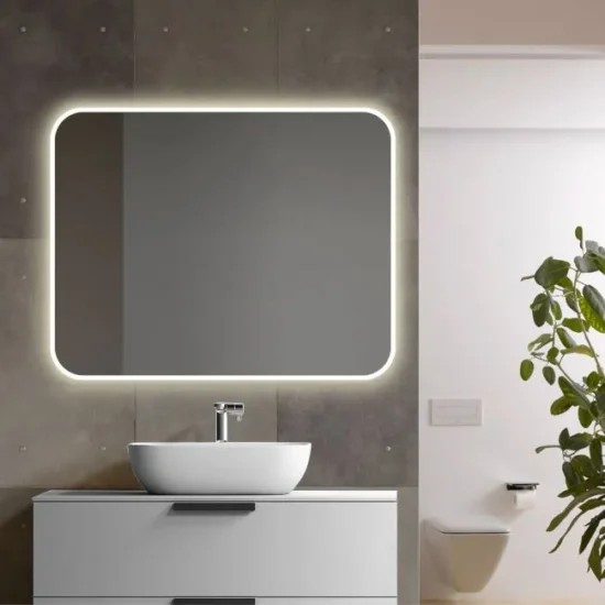 Mirror with rounded corners 80x60