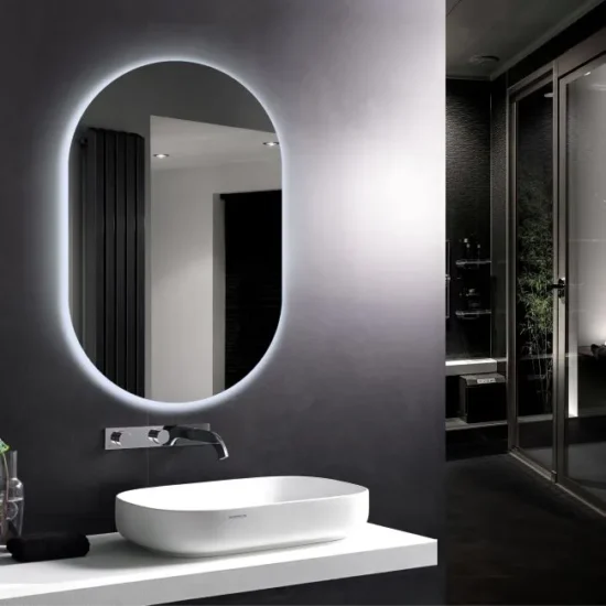 Ovalus veidrodis su apsvietimu 80x50