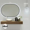 Ovalus veidrodis su LED Seoul Black 10070-6 Ovalus veidrodis su led 100x70