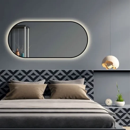 Oval mirror with LED 110x50