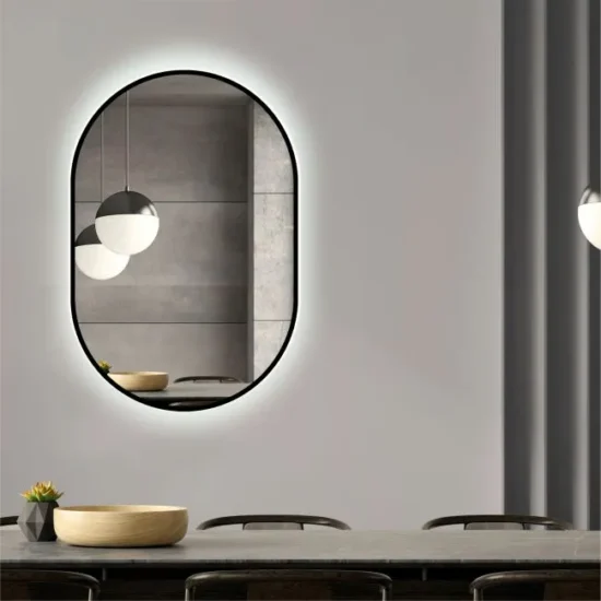 Oval mirror with led 90x60