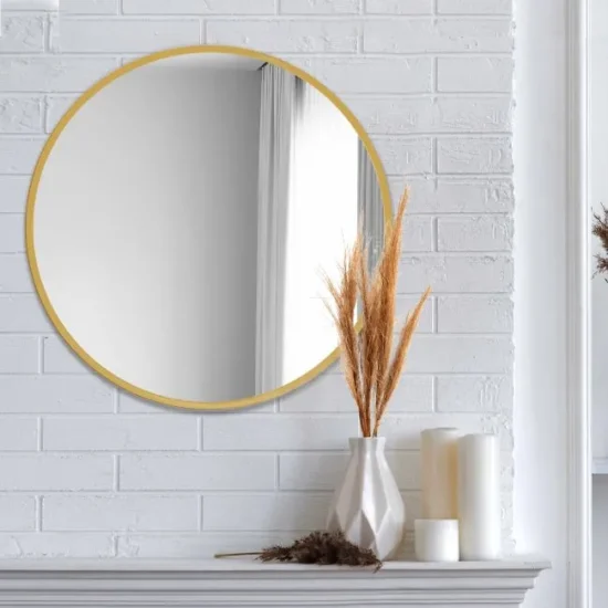 Round mirror 50 cm gold
